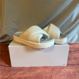Jordan Cream Slide Sandals
